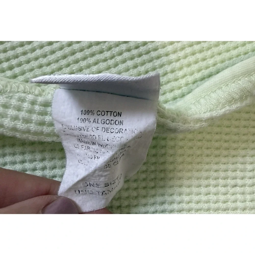 VTG Tykes by Carters Rare Green Cuddly Duckie Patch Thermal‎ Baby Blanket Y2K